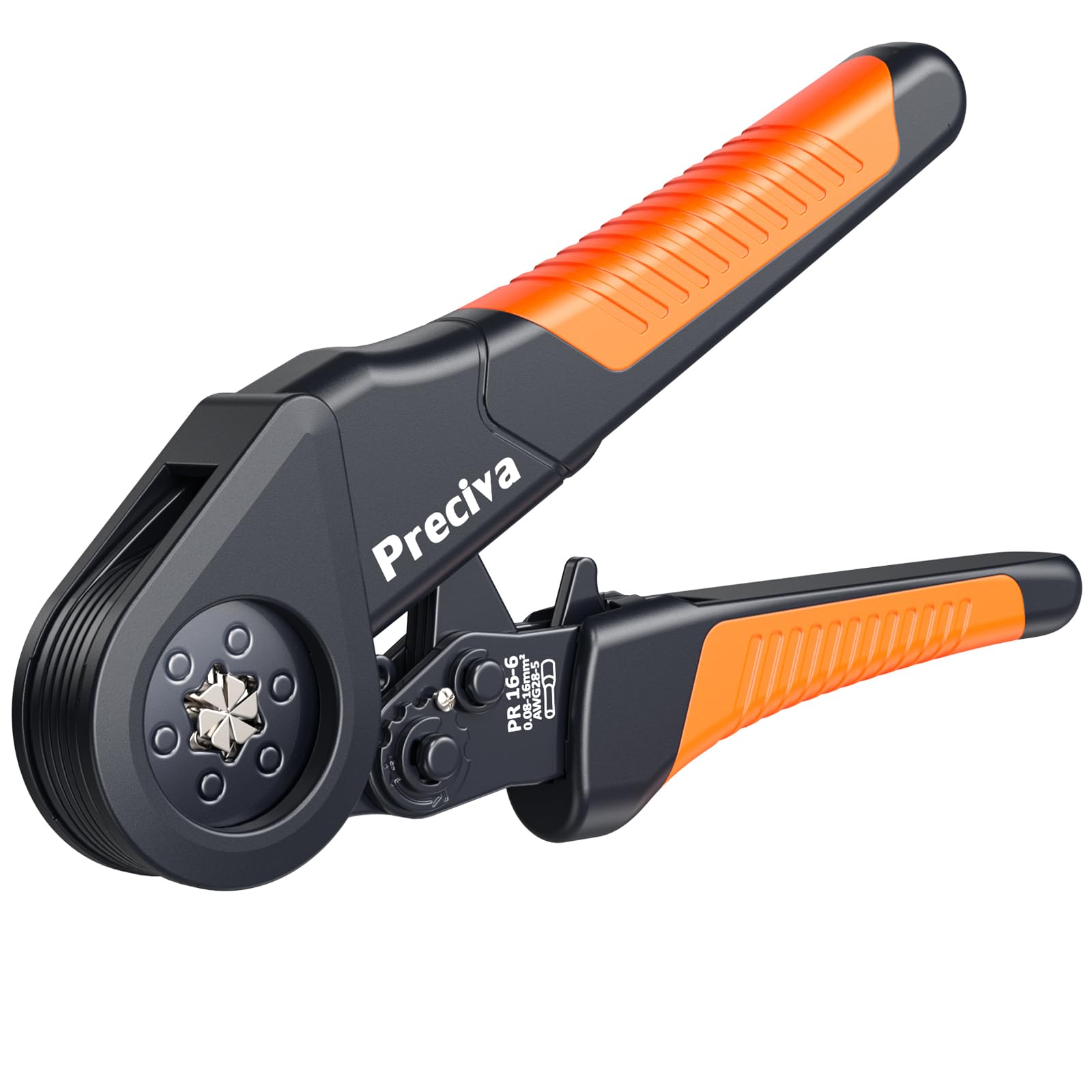 Preciva Crimpzangen 0.08-16mm², Sechskant Crimpzange Aderendhülsenzange für Isolierte Unisolierte Crimpverbinder