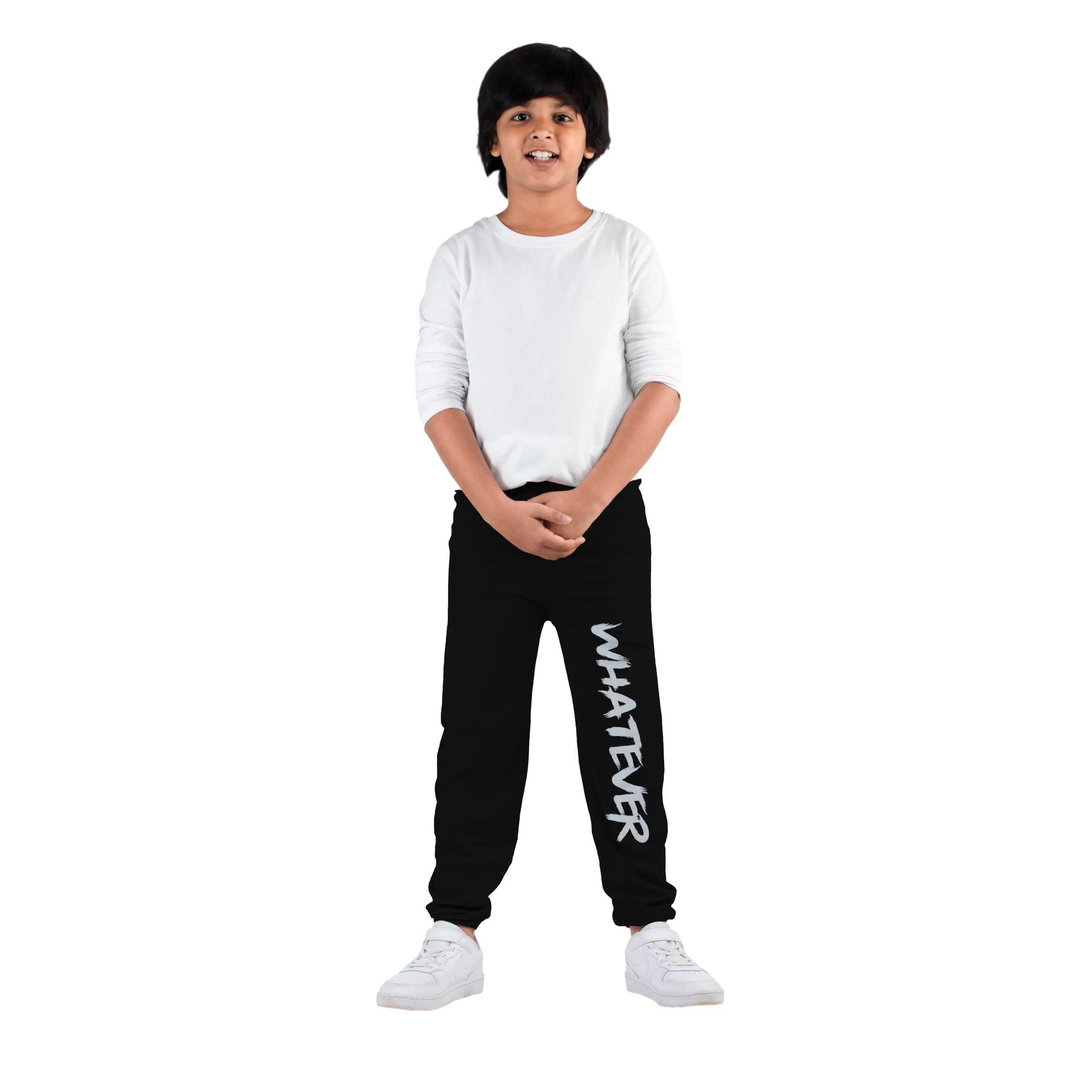 KYDA KIDS Pantalones deportivos sueltos de tiro medio 100% algodón para niño (paquete de 5)