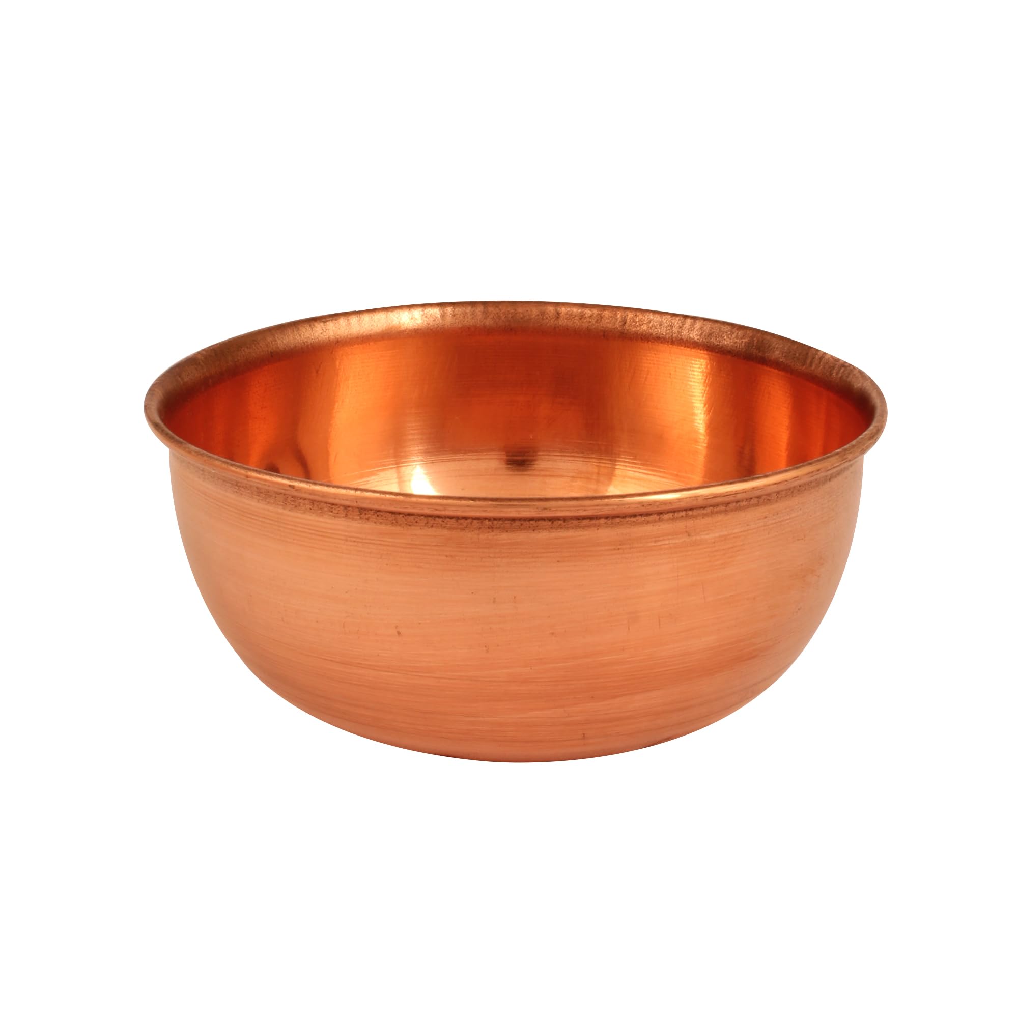 Indian Pure Copper Tamba Puja Katori Bowl Deepak - Dinnerware Bhog Offering Decorative Bowl for Altar Use Rituals Incense Smudging and Decoration 180ML-TK-01