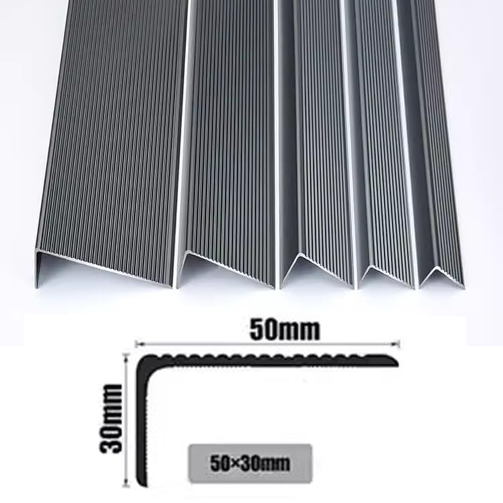 ILOOXI 3 Piezas Perfil Angular De 90cm Y 120cm, Perfil De Borde De Escalera De Aluminio, Cantonera Protector De Metal, Borde De Escalón Antideslizante, Esquina Para Cantos En Forma De L ﻿(Silver,3pcs-