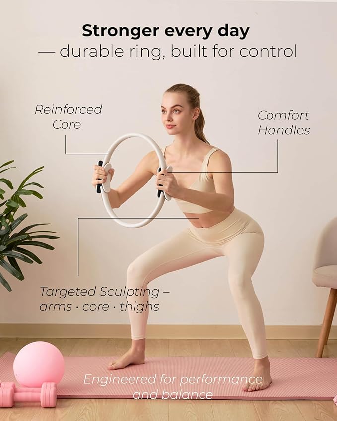 Kit de Pilates para Mujeres con Anillo, Pelota y Bandas de Resistencia miniatura 7