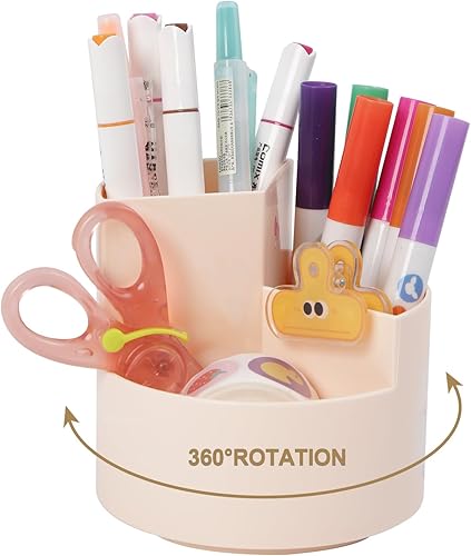 Miniatura 1 de Portavasos para niños, soporte para lápices de escritorio, soporte giratorio para lápices, organizadores de lápices, lindo recipiente para oficina,