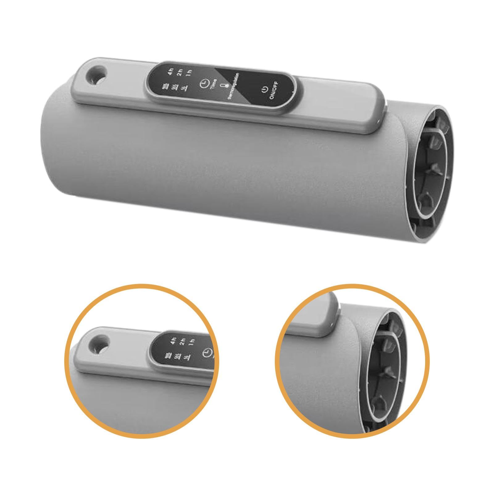 Bandeja Calefactora Eléctrica para Alimentos Alfombrilla Caliente de Silicona Flexible Control de Temperatura Ajustable Calienta Platos Portátil Fácil, Gris, Individual
