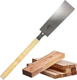 SUIZAN Serra japonesa de 24 cm, versão de montagem, serra manual Ryoba, serra de corte nivelado de borda dupla para ferramentas de marcenaria