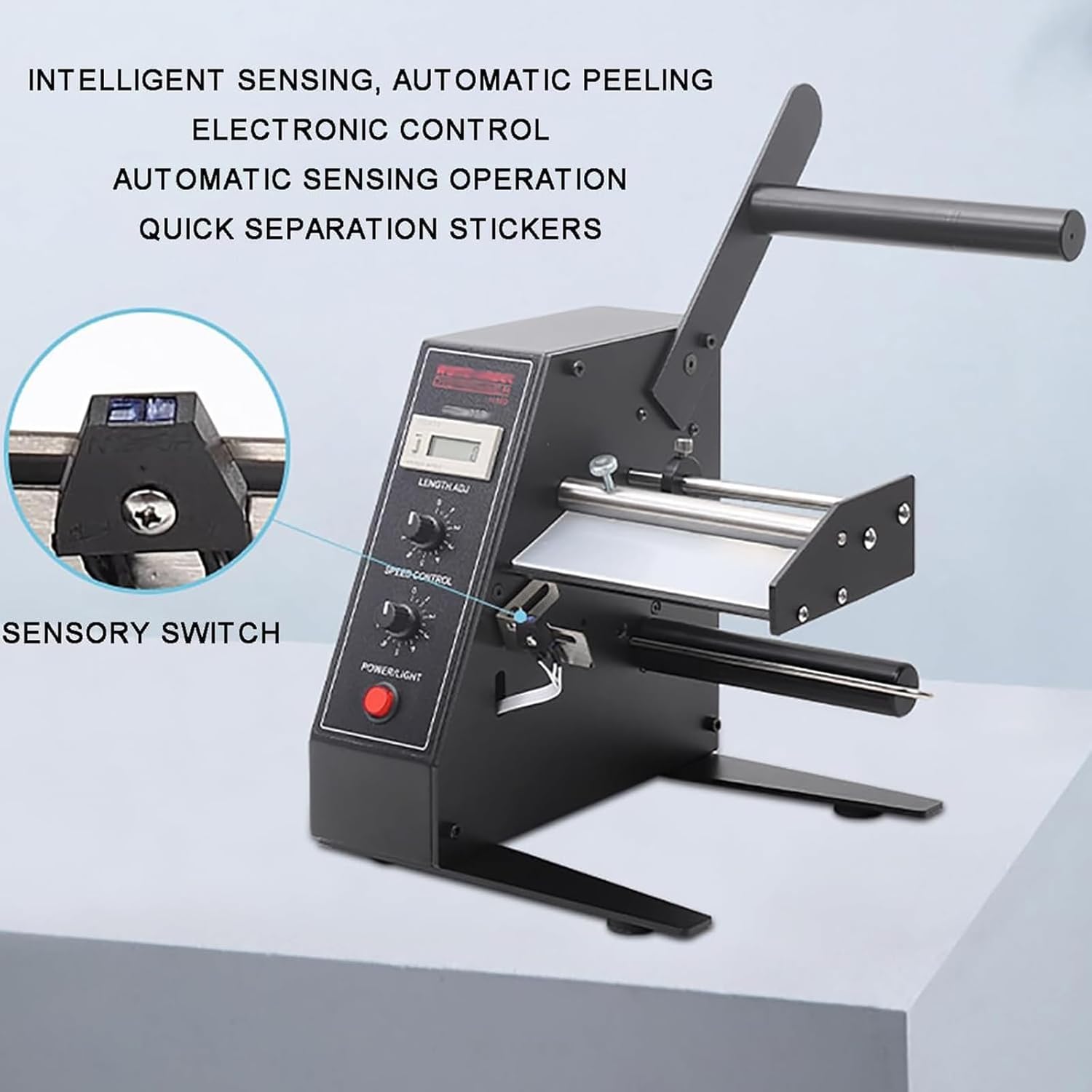 Automatic Label Dispenser, Efficient Stripper Separating Machine, 1-8m/min Speed Adjustable/Label Width 5-140mm/Auto Counting 0-999999