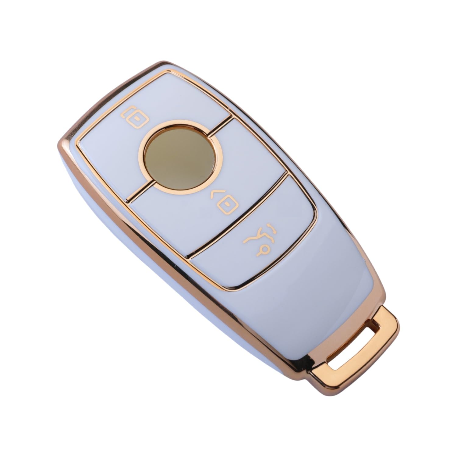 RUXYAXFOL TPU copertura chiave auto per Mercedes Benz S/A/G/B/E/C Classe AMC CLA CLE CLS GLA GLC GLE GLK GLS W221 W222 Custodia chiave auto, 2 pezzi, platino