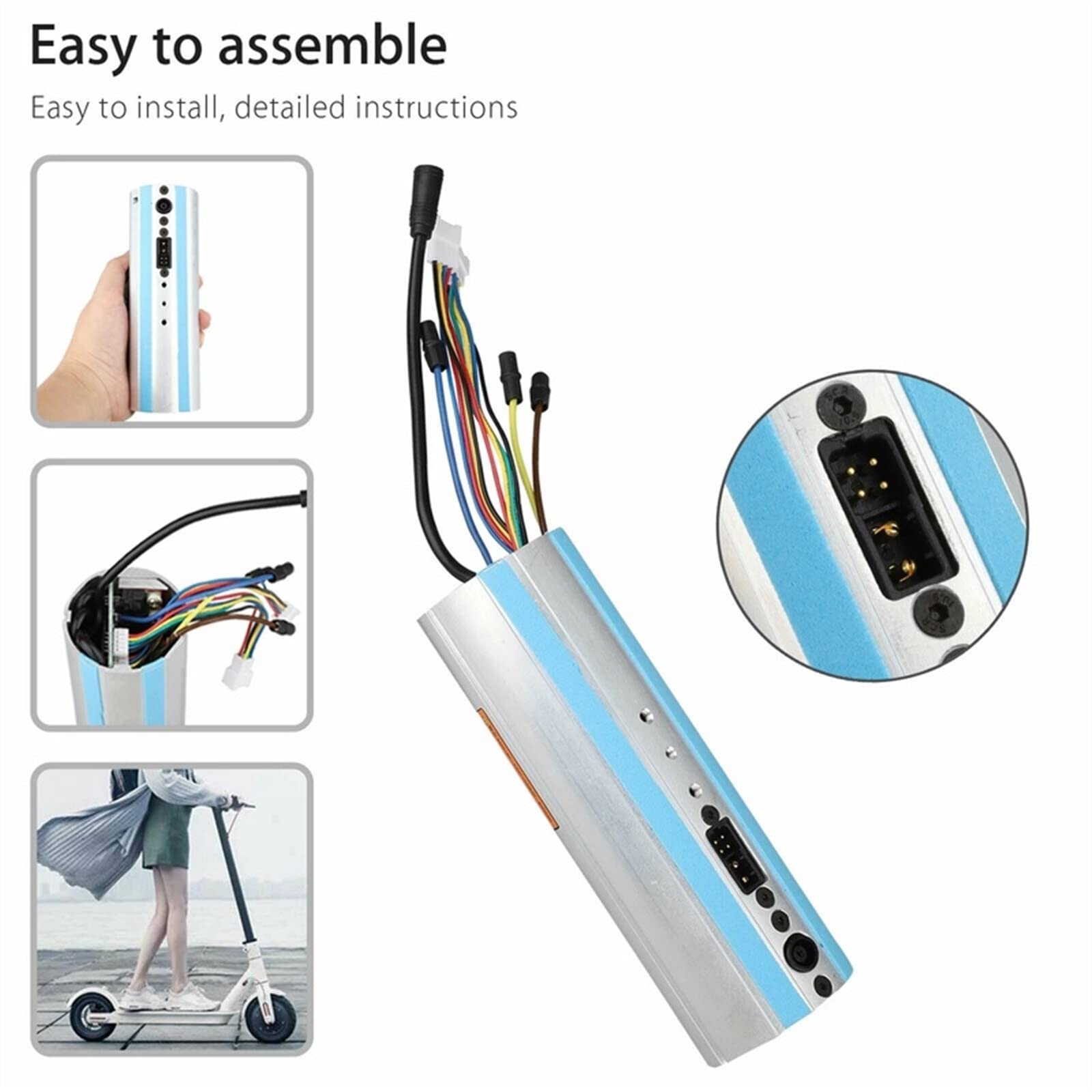 Frasco Controlador del Tablero de Scooter Ajuste de la Placa Base for Ninebot Segway ES1/ES2/ES3/ES4 Scooter de Patada Activado BT Tablero de Control(ES Controller)