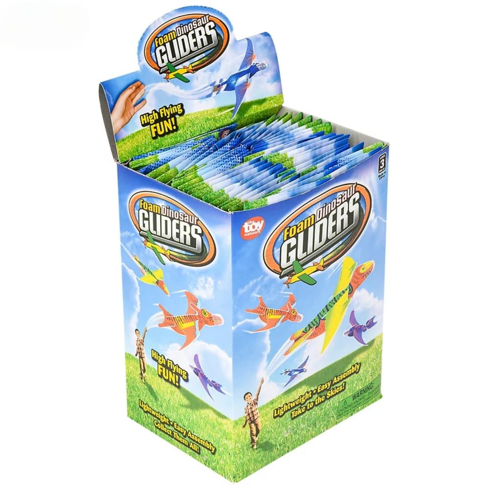 Fun Express Dinosaur Glider Toys - Set of 48 - Party Favor and Toys