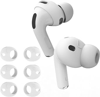 [Fit in Case] 3 Pairs Cover for AirPods Pro 3 DamonLight Anti Scratches Add Grip Sport Ear Tips [US Patent Registered] Compatible with AirPods Pro 3rd Generation 2025 White