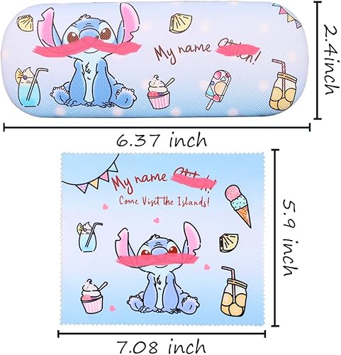 Miniatura 3 de Cute Eyeglass Cases Hard Shell Storage Case Protective Box With Glasses Cloth Adjustable Glasses Strap Ear Grips Hook