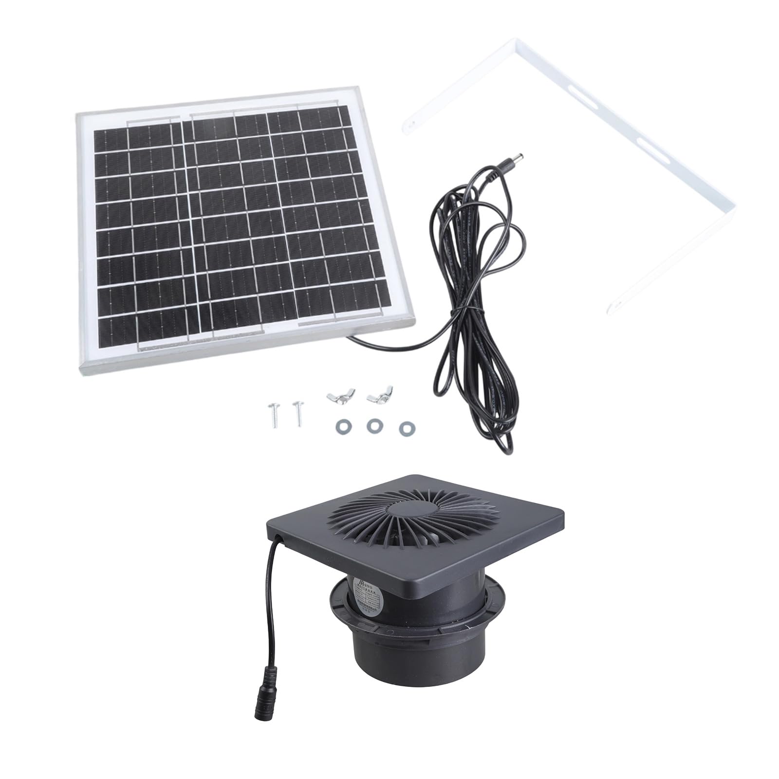 Ventilation Fan 8W Panel 4 Inch Exhaust for Shed Greenhouse Air Solar Kitchen Ventilation Fan
