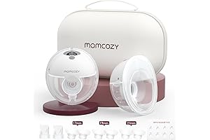 Momcozy Wearable Breast Pump – Hands Free Breast Pump Double-Sealed Flange with 3 Modes