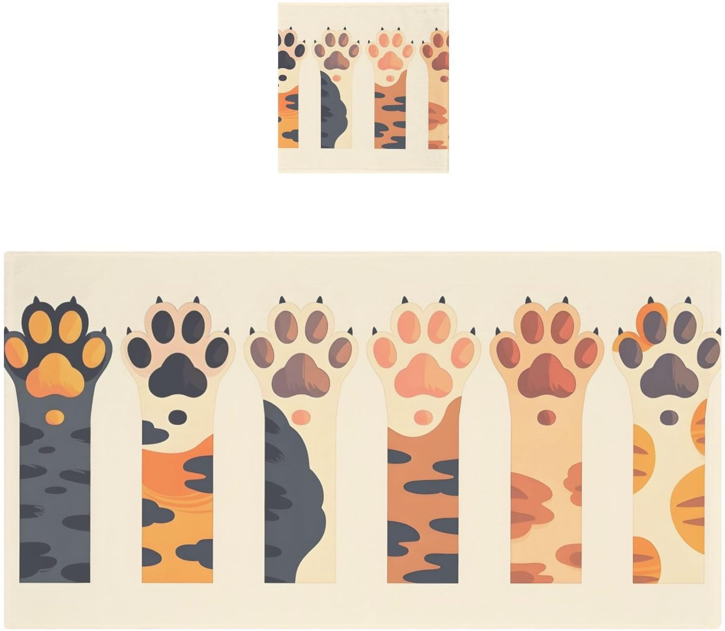 AIXIWAWA Anime Paw Bath Towel Sets with Washcloth, Soft Absorbant Cotton Towels Soft Bathroom Essentials for Home, Spa & Apartment