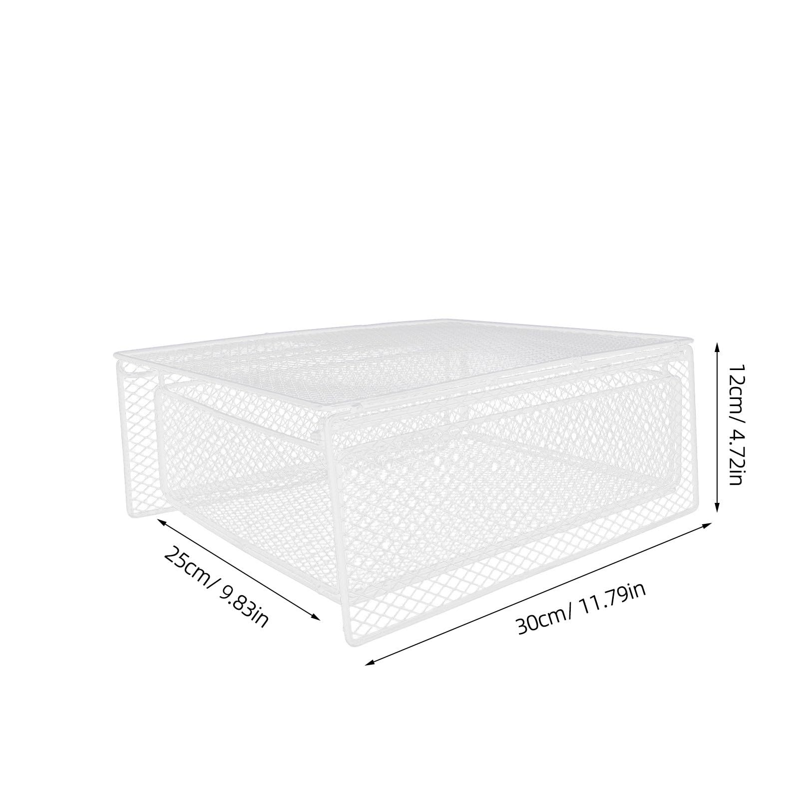NUOBESTY Organizador para Almacenamiento Armario para Estantes Blanco de Hierro de Diseño Apilable Cajones y Baño y Closet
