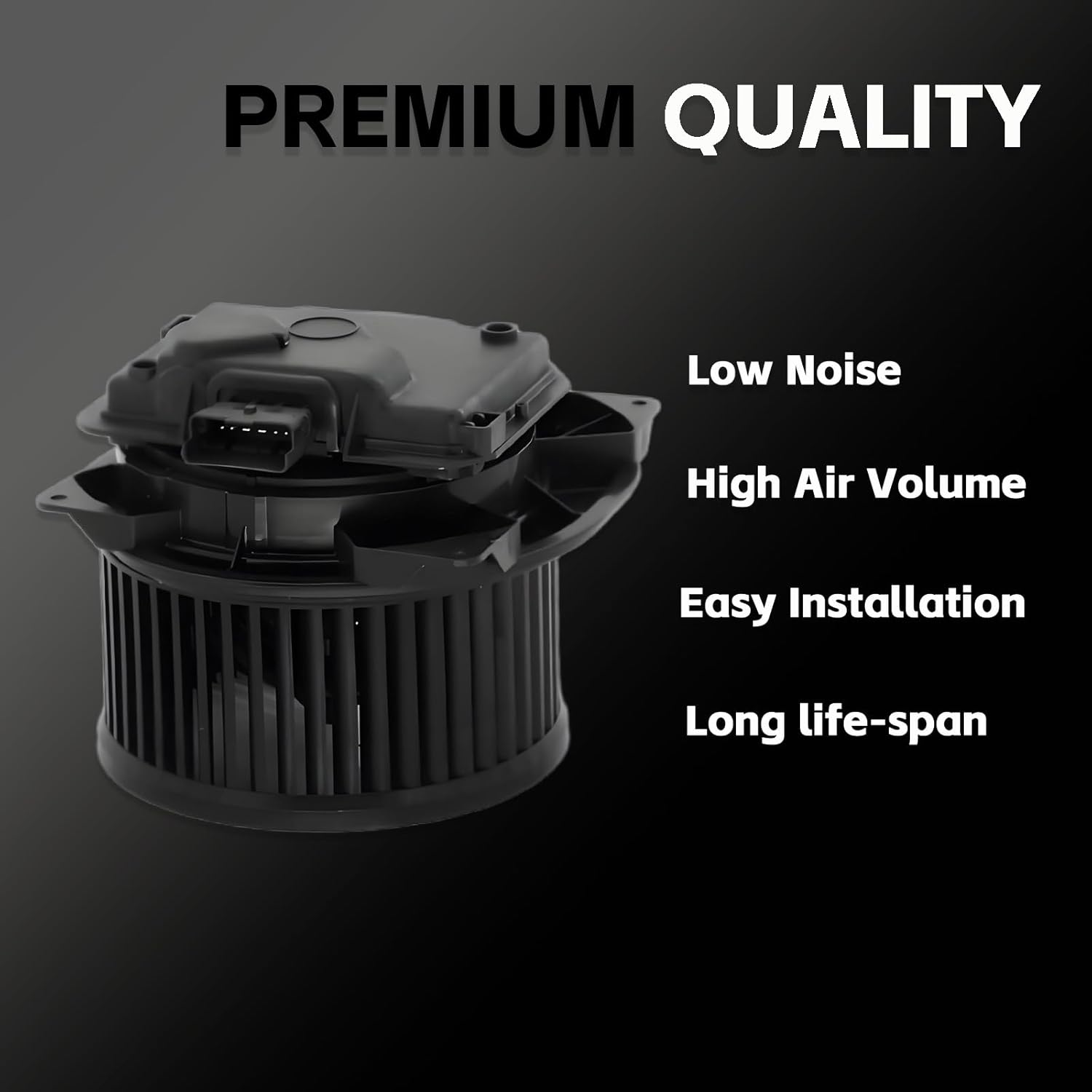 Heater Blower Motor with Brushless Motor 85104207 Compatible with Freightliner & Volvo Vehicles - Coronado, FL50, FL60, FL70, VHD, VNL, VNM, VAH, VT - Front Side, Replaces 4379RD5130670P