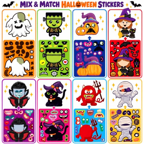 Max Fun 48 Sheets Halloween Stickers for Kids Bulk Cute Holiday Stickers Funny DIY Crafts Activities Party Favors Game Gifts for Boys Girls - image 4