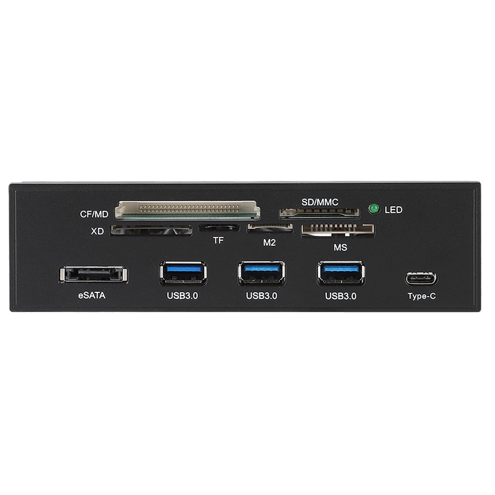 VBESTLIFE 5.25inches Multifunzione Lettore Scheda Interna Dashboard Pannello Frontale per PC con Supporto 3X USB 3.1 M2, MSO, SD, MS, XD, 64G Scheda CF
