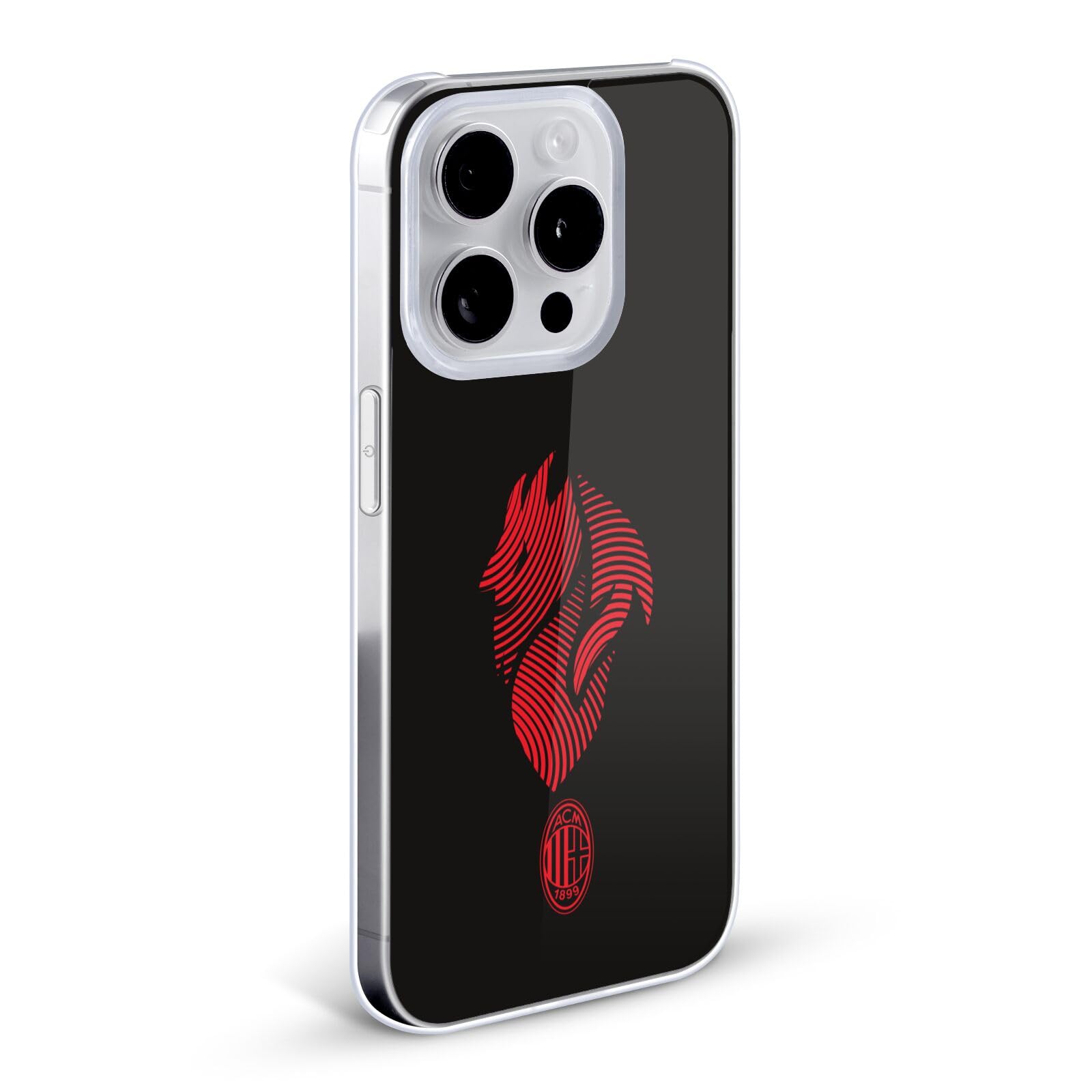 Head Case Designs Licenza Ufficiale AC Milan Logo Grafica Custodia Cover Dura per Parte Posteriore Compatibile con Apple iPhone 15