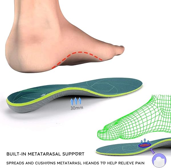 Plantar Fasciitis Arch Support Orthopedic Insoles Relieve Flat Feet Heel Pain Shock Absorption Comfortable Insoles - 5