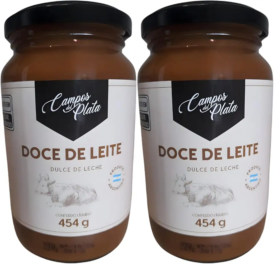 Doce de Leite - Menos Açúcar - Tradicional Argentino Campos del Plata 454g - 2 Unidades
