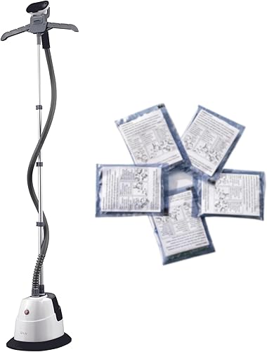 SALAV Vaporizador de ropa de tamaño completo con 1500 vatios de vapor y paquete descalcificador de 5 piezas