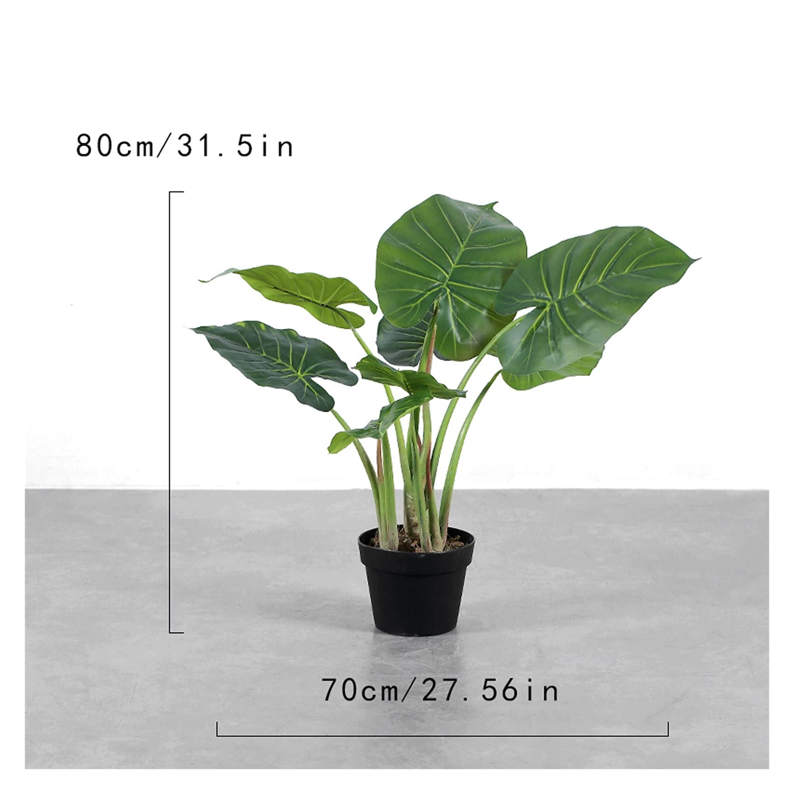 Artificielle Bonsaï Plantes en pot artificielles artificielles magnifiques et détaillées, avec pot en plastique noir, for bureau à domicile en fausse plantes vertes, 31 pouces Plante Artificielles