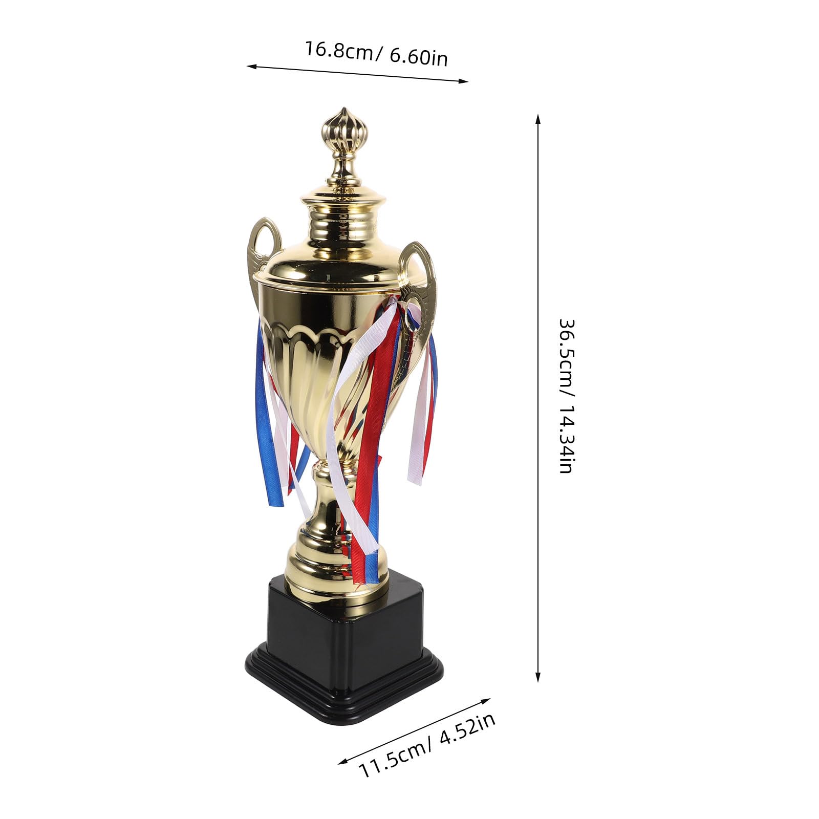 OUNONA Trofeo de Metal Dorado, Copa Grande de 36,5 cm para ganadores de Deportes Infantiles y de Adultos, competiciones Escolares, torneos, Carreras, fútbol Americano y fútbol.