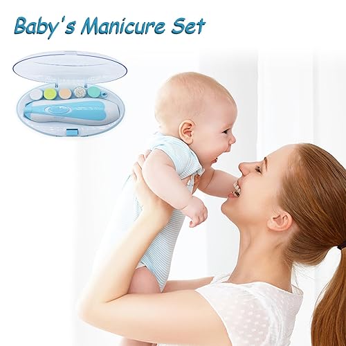 Miniatura 7 de Lima de uñas para bebé con kit de cortaúñas eléctrico seguro para recién nacidos, niños y niños pequeños, cuidado de los dedos de los pies y las