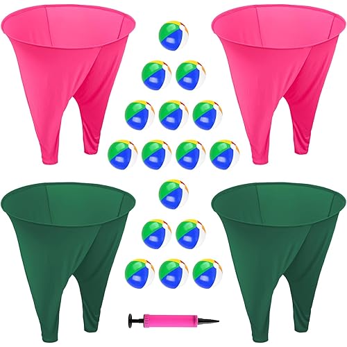 Granny Pants Yard Game for Adults,Granny Pants with 16 Bouncy Balls and 1 Air Pump (Random Colors) 4 Pack Giant Pants Outdoor Game for Adult Team-Building and Outdoor Activities