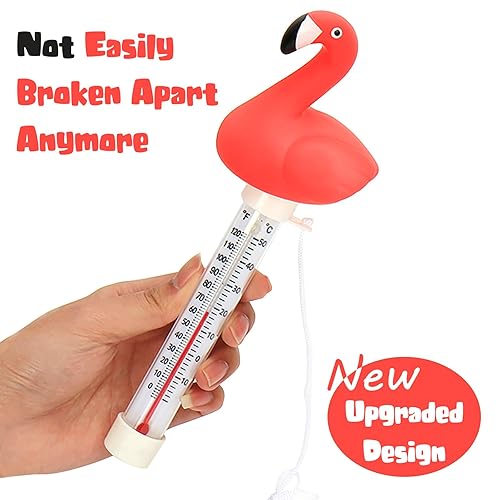 Miniatura 3 de XY-WQ Paquete de 2 termómetros flotantes para piscina, tamaño grande, fácil de leer para la temperatura del agua con cuerda para piscinas y spas al