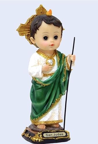 MISANTUARIO Estatua de resina San Judas Niño de 8 pulgadas, St Jude Kids # 20065