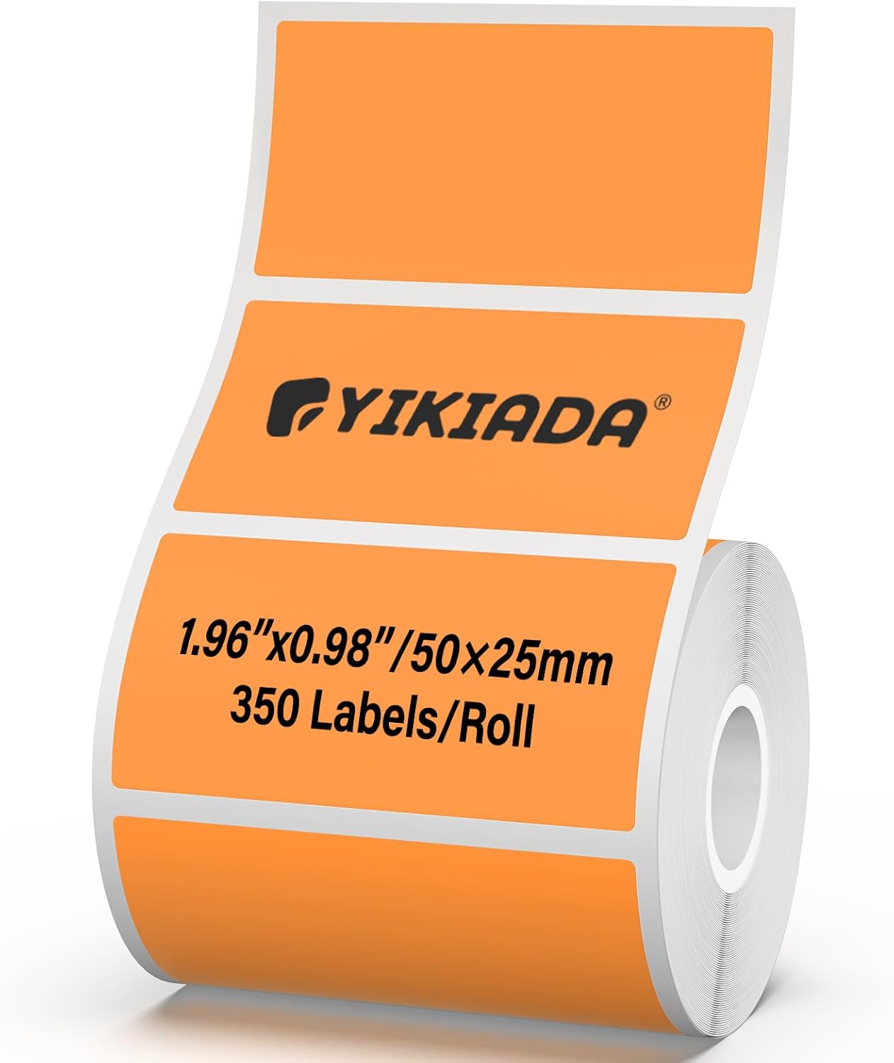 Orange Thermal Labels 1 × 2 Inch Vinyl Waterproof Stickers Self-Adhesive Address Decals Compatible with M110/M220 350 PCS