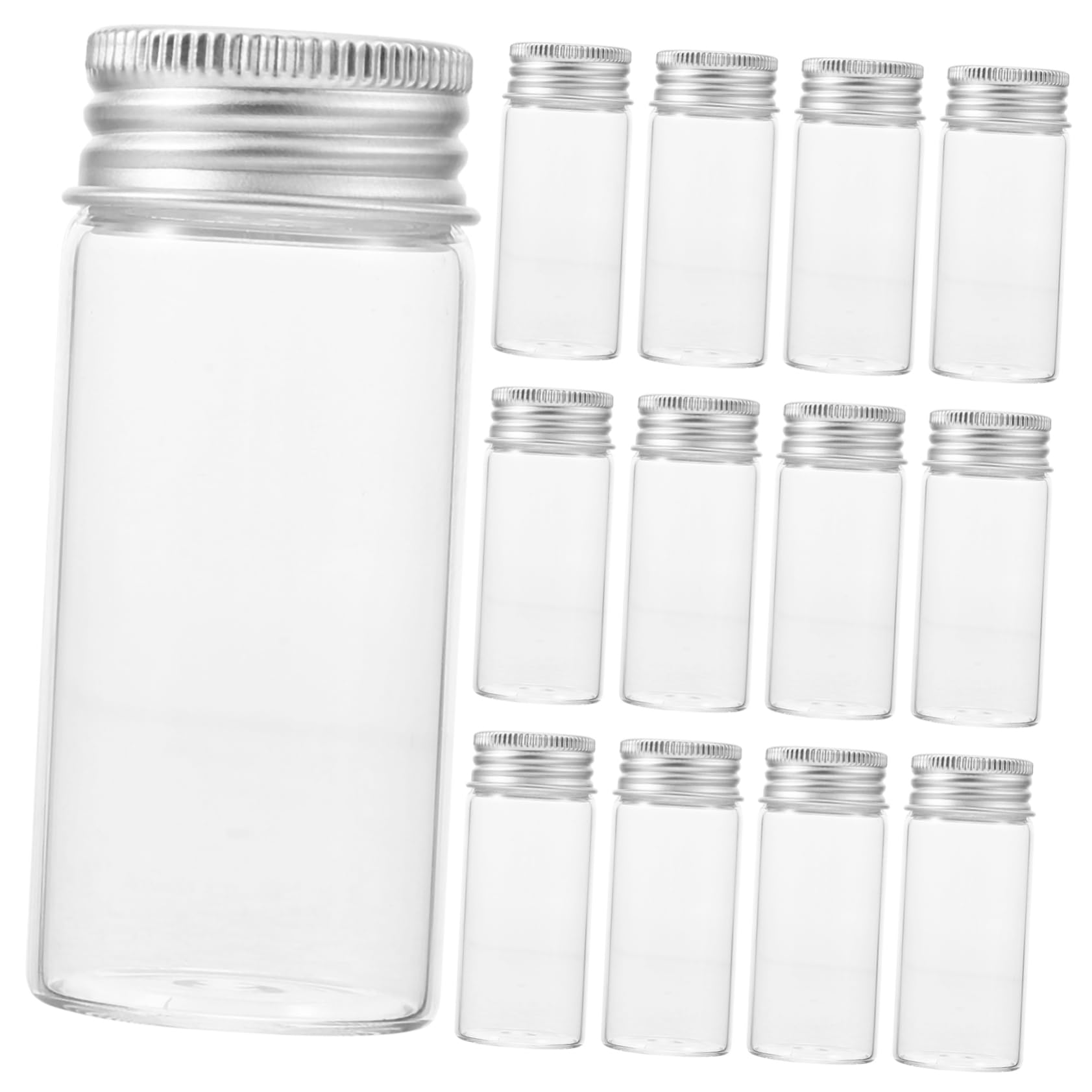 Healeved Reagenzgläser für Wissenschaftliche Experimente Vielseitig Einsetzbar 24 Stück aus Glas 30ml mit Dichtem Deckel aus Eisen und Sichere Aufbewahrung