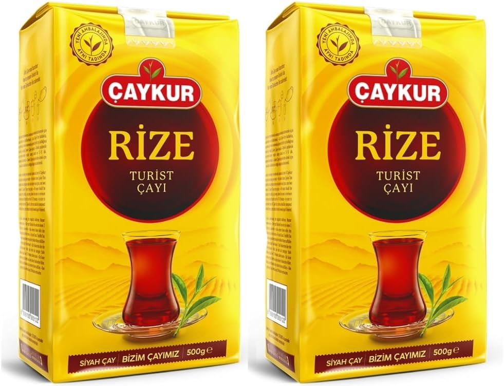 Rize Turist Black Tea, Authentic Turkish Loose Leaf Tea, Rich Aroma & Smooth Taste, Daily Rituals & Breakfast tea 500g / 17.6 Oz (Pack of 2)
