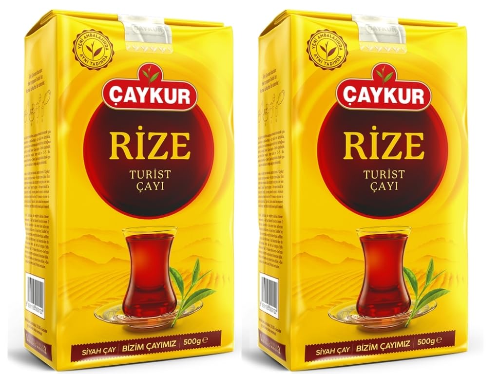 ÇAYKUR Rize Turist Black Tea, Authentic Turkish Loose Leaf Tea, Rich Aroma & Smooth Taste, Daily Rituals & Breakfast tea 500g / 17.6 Oz (Pack of 2)