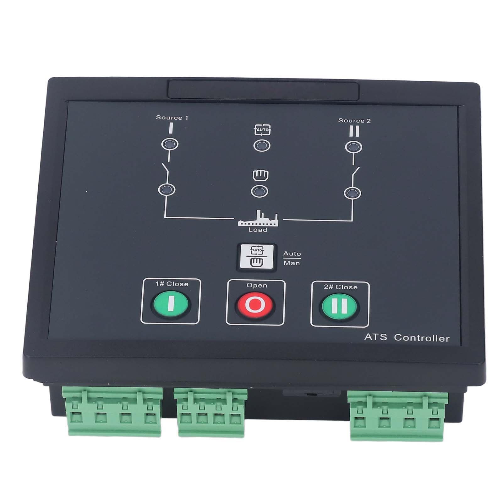 Aramox Controlador de Generador Generador ABS Controlador ATS AC170 a 277V Pantalla LCD Retroiluminada IP65 Conmutación de Potencia Dual para Paneles de Grupo Electrógeno Sistemas de Transferencia y