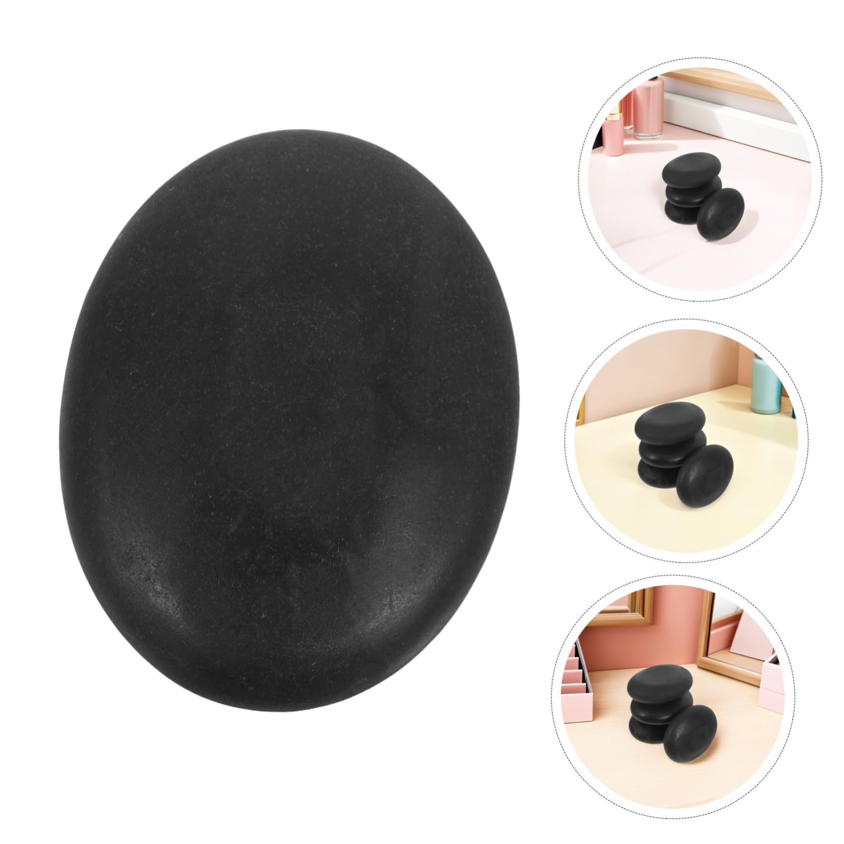 Beavorty 4stücke Massagestein-set Aus Basalt Mit Wärmespeicherfunktion Für Fußmassage Und Spa-anwendungen Inklusive Hot Stones Für Körperpflege Und Entspannung