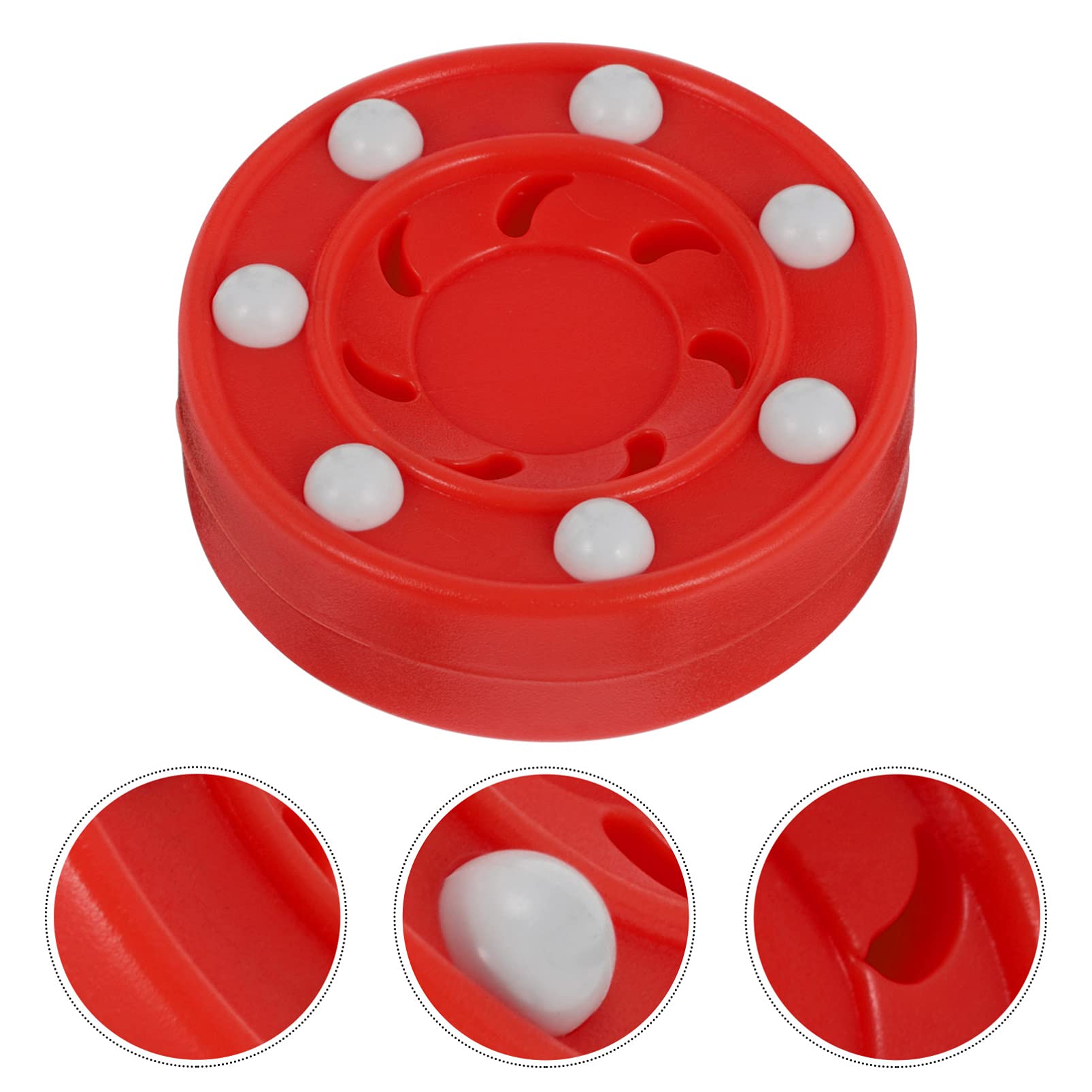 CLISPEED Roller Hockey Puck Set 2 Pack for Training and Competition Shockproof Core High Impact Glide Lightweight Roller and Ice Hockey Pucks for Indoor Outdoor Smooth Surfaces - Image 4
