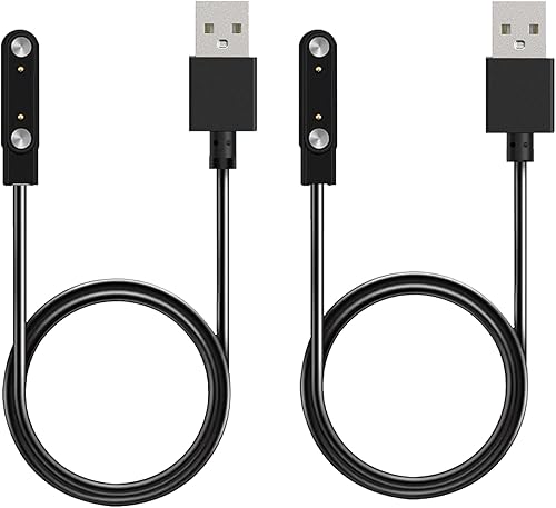 WUNIAK Paquete de 2 cables de carga para relojes inteligentes VKAROOD KC88 para hombres y mujeres, cable de carga USB magnético de repuesto
