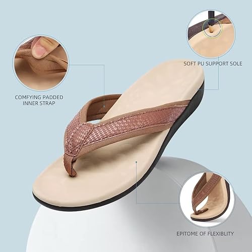 Miniatura 8 de QLEYO Cómodas sandalias para caminar para mujer con soporte de arco, las mejores sandalias para fascitis plantar para aliviar el dolor de pies