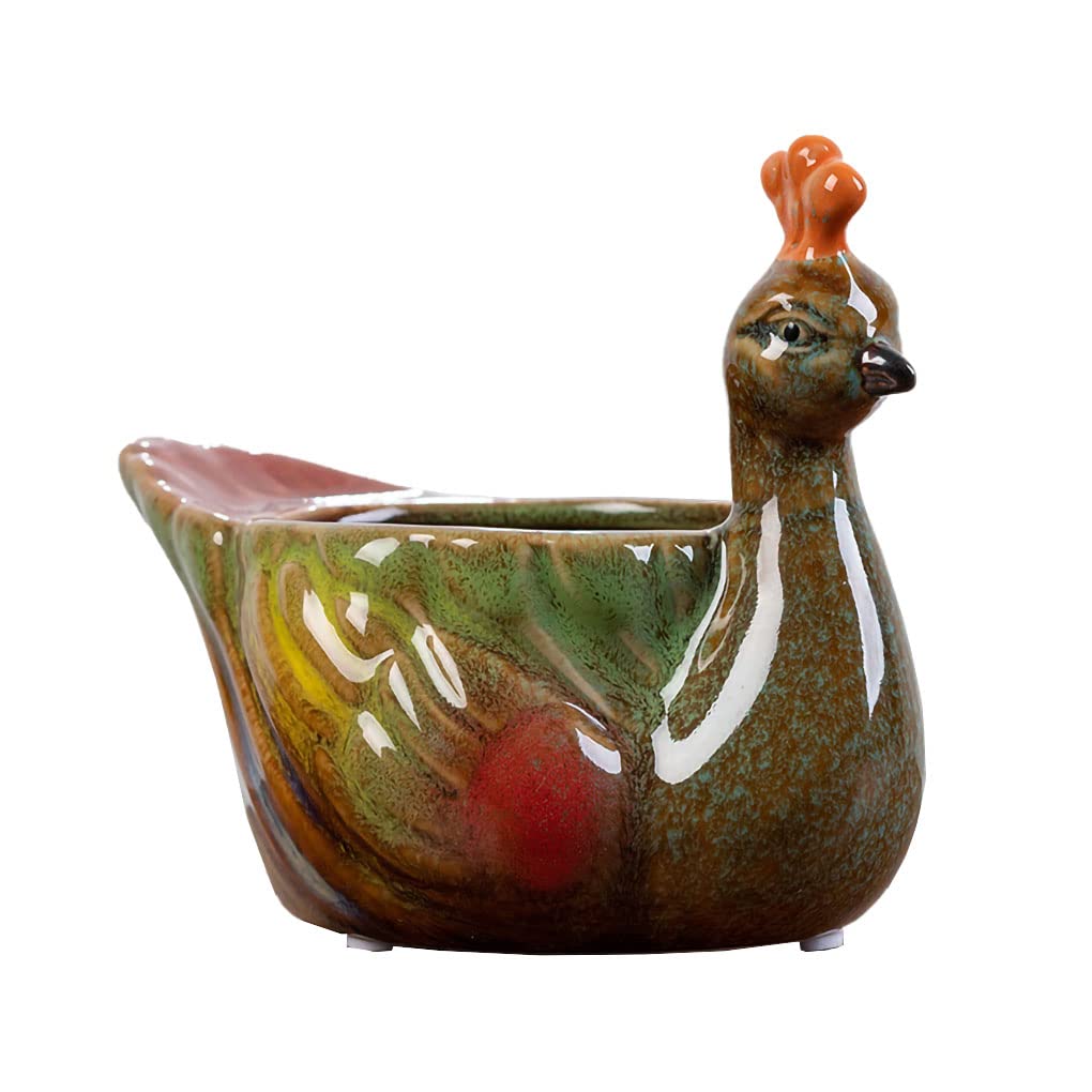 WAIT FLY Nette Tier Keramik Blumentopf Sukkulenten Pflanzer Pfau