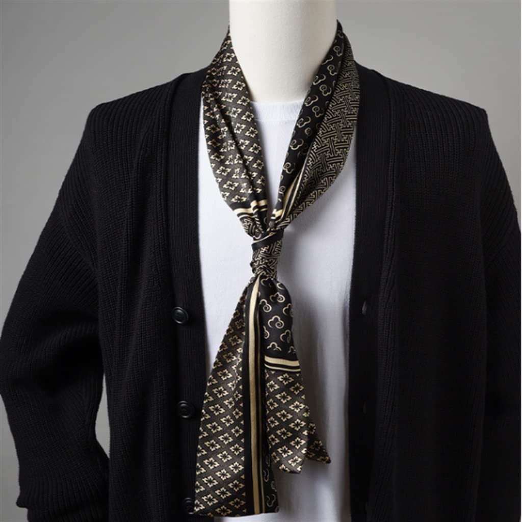 Camicia da Abito da Uomo Piccola Striscia Lunga di Sciarpa di Seta da Abbinare alla Sciarpa Sciarpa al Collo Sciarpa Autunnale e Invernale retrò