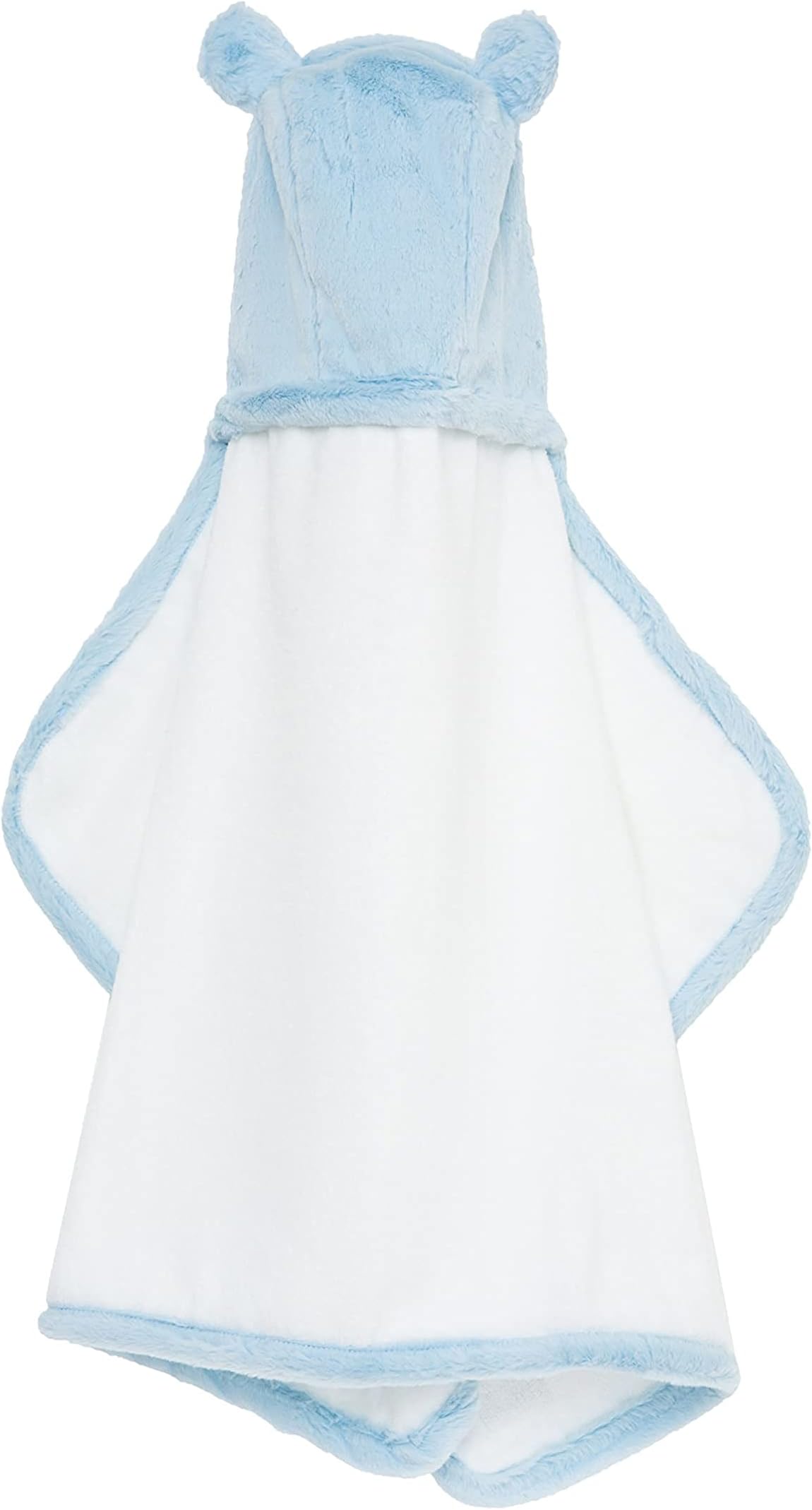 Little Giraffe Luxe Baby Towel with Ears, 24" x 41", Blue