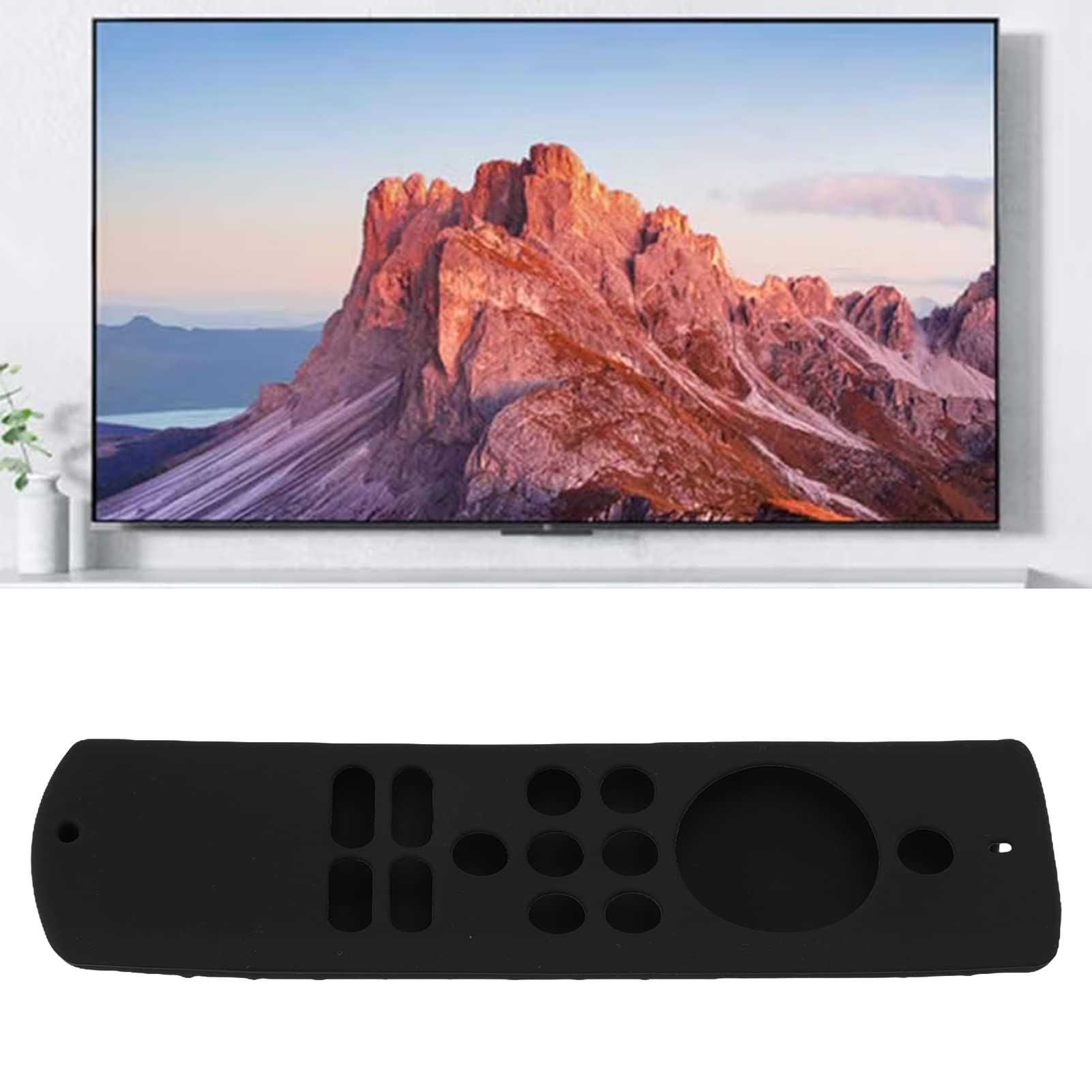Funda de silicona para mando a distancia con correa, antideslizante, antigolpes, para Fire TV Stick Lite (Negro)