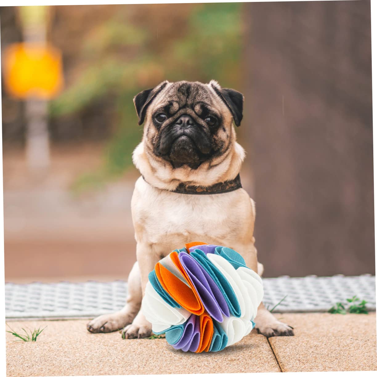 POPETPOP Bola Olfativa para Mascotas Juguete De Alimentación Lenta Pelota De Fieltro para Perros Stimulador De Masticación para Entrenamiento Casa