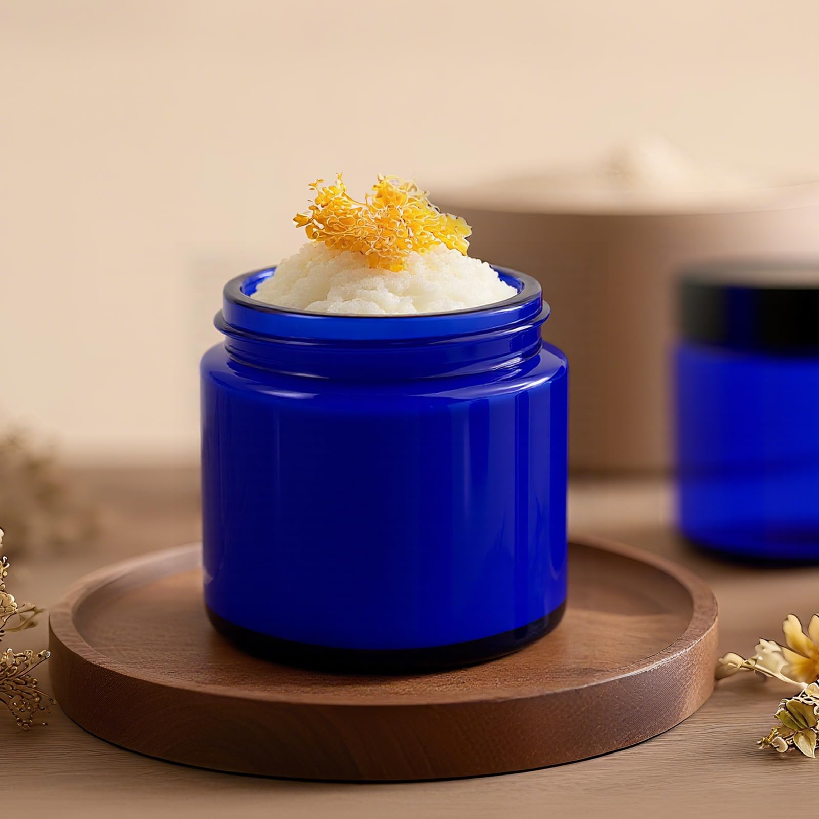 Hoa Kinh Glass Jars with Lids, 12 Pack, Reusable Wide-Mouth Containers