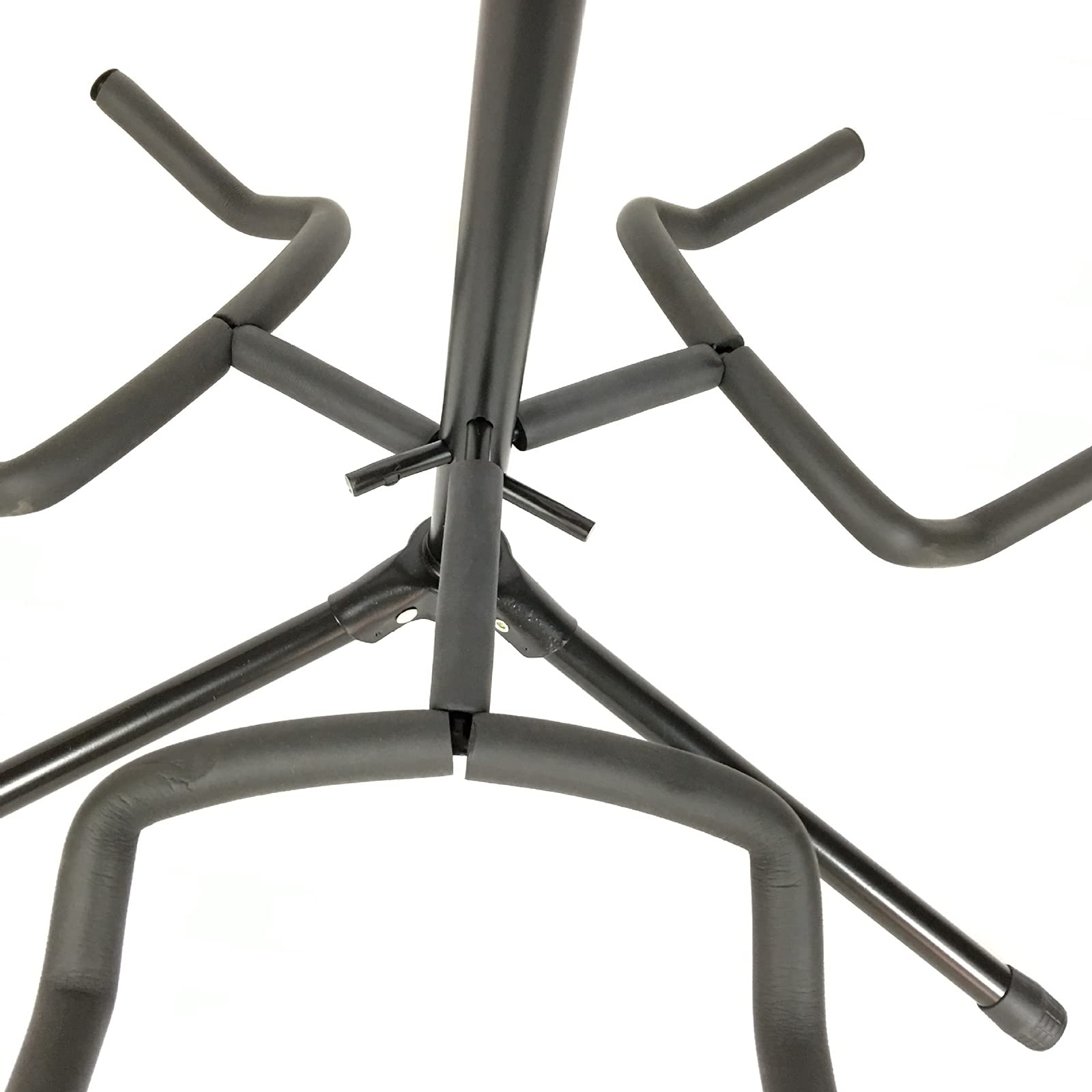 Folding Triple Guitar Stand Adjustable Triple Guitar Stand Holds Three Electric or Acoustic Guitars No Slip Rubber Padding for Stage Concert Studio Home