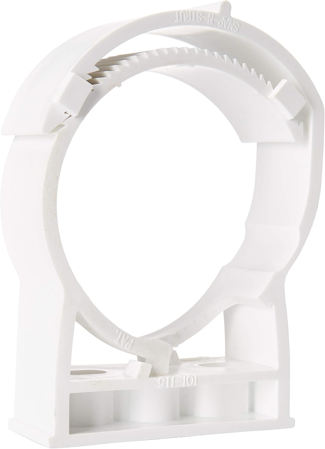 101-115HSPP White 10pack White Surface Mount Polypropylene Pipe Hanger, American Made for 4 inch Pipe, one-Piece Hanger for Pipes, Cable, or Conduit.