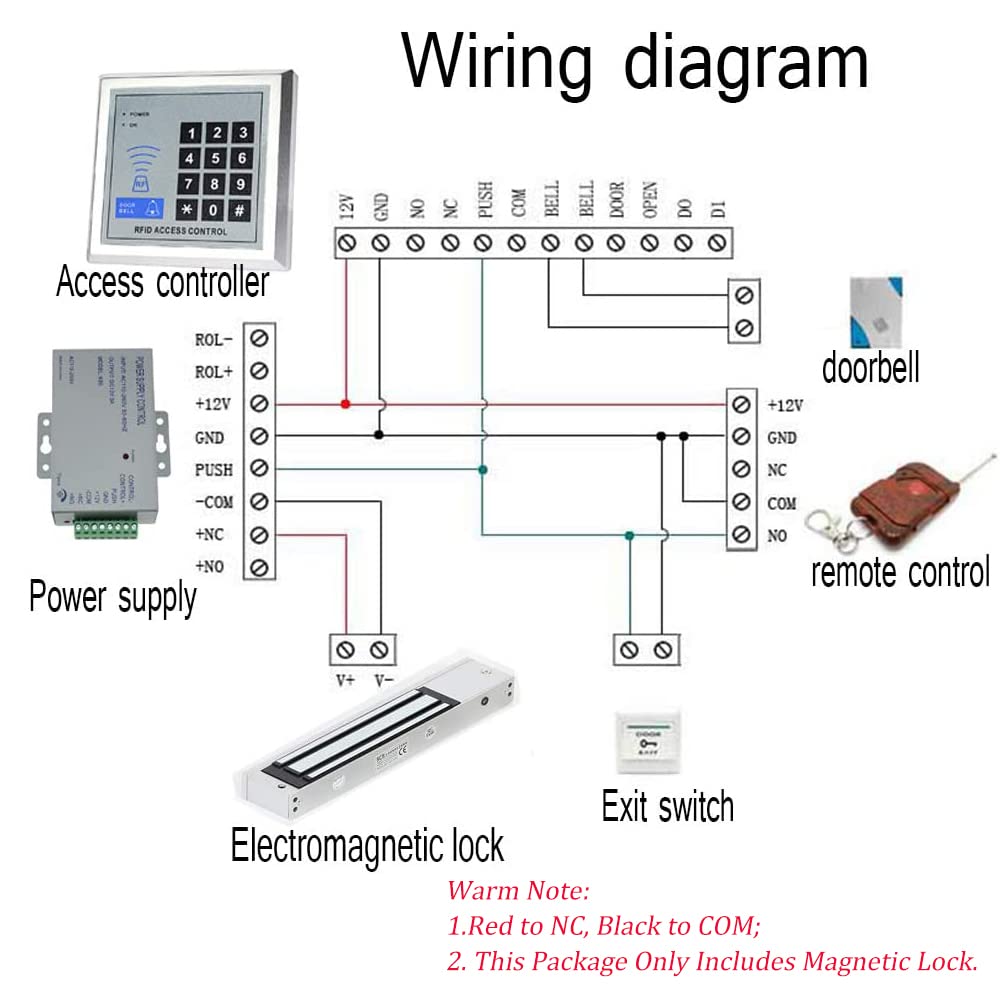 wasserdichte magnetische Schloss 280kg 600lbs elektromagnetische Schlösser für Zugangskontrollsystem Host Controller Tür Zugangsschlösser NC-Modus, Gebürstete Oberfläche