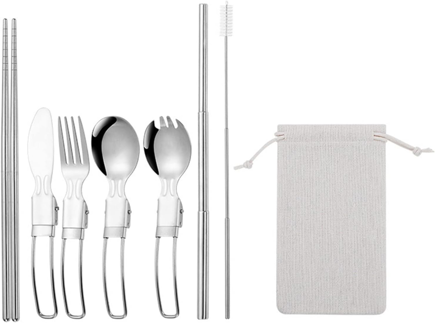 304 Stainless Steel Folding Cutlery Set, Folding Camping